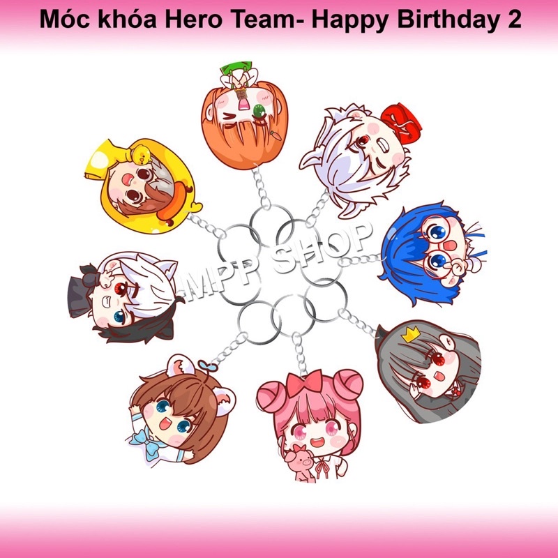 Móc khoá hero simmy ,siro sammy ,timmy,phong cận,kamui, kron ,mrvit/ móc treo hero team