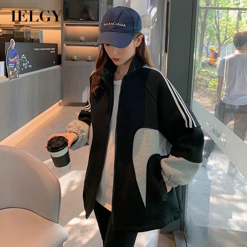 IELGY      women's zipper sports casual thickened jacket