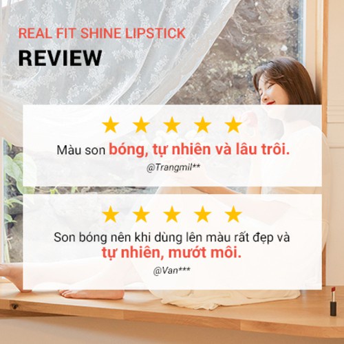 [Mã COSIF05 giảm 10% đơn 400K] Son môi ẩm mượt innisfree Real Fit Shine Lipstick 3.3g