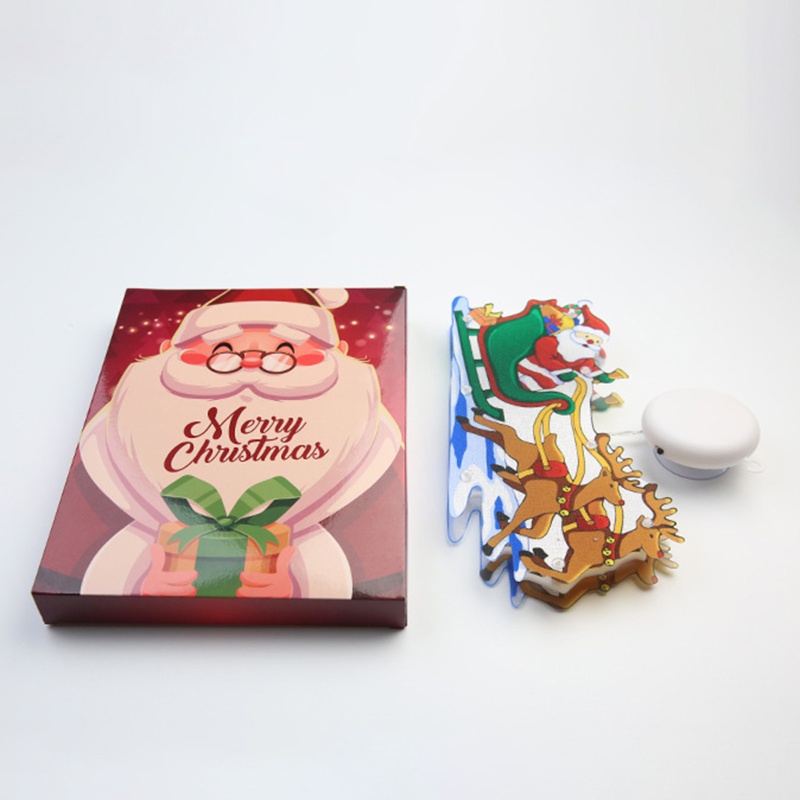 Phụ Kiện Trang Trí Giáng Sinh Hình Ông Già Noel / Người Tuyết Có Giác Hút Gắn Cửa Sổ