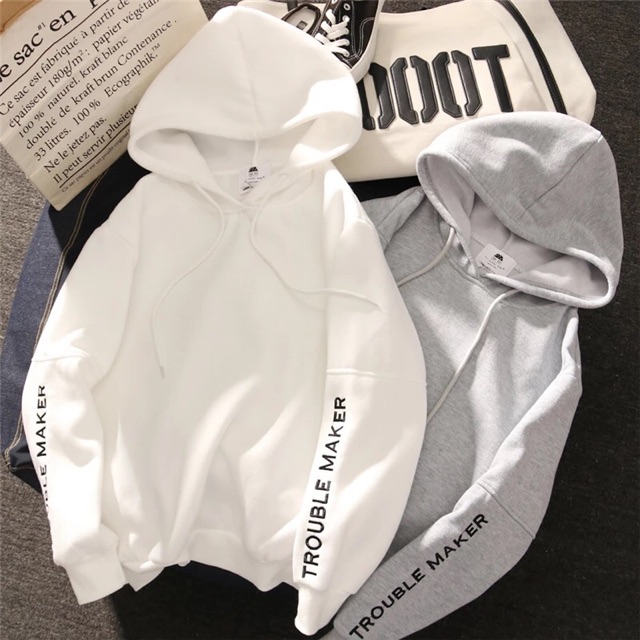 (Mua 1 tặng 1 phần quà ) Áo quảng châu, nỉ bông cao cấp, form ulzzang, có ngoại cỡ , BIGsize ,Hoodie phối chữ dọc tay | BigBuy360 - bigbuy360.vn