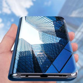 Bao da điện thoại nắp gập mặt tráng gương cứng sang trọng cho OPPO A92/A52