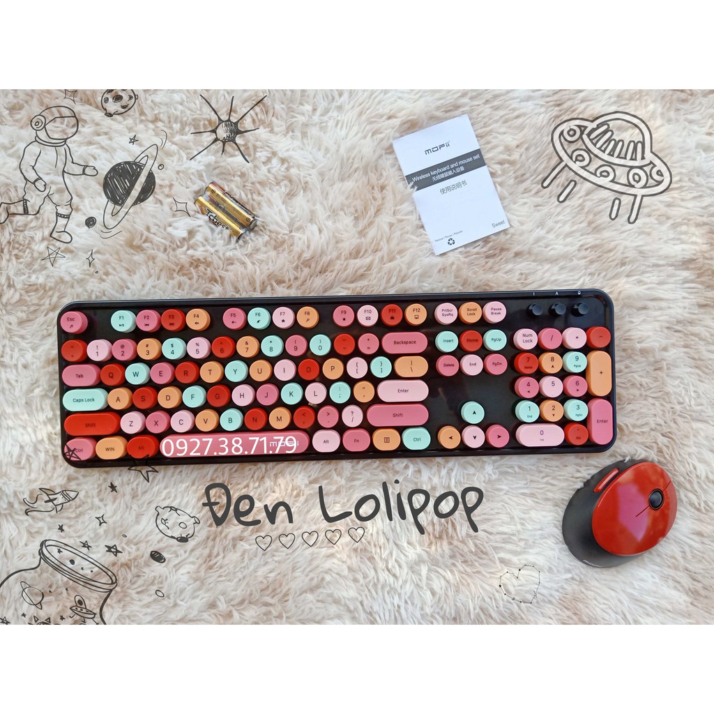 Bàn phím và chuột không dây MoFii N720 - MoFii Sweet 104 phím có Wireless 2.4G dùng cho máy tính bàn, laptop, tivi... | BigBuy360 - bigbuy360.vn