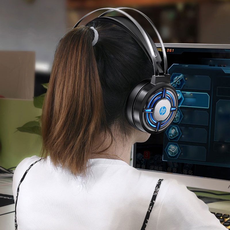 Tai nghe chụp tai HP H120G Cao cấp, Led RGB, Jack usb 7.1, chuyên dụng cho máy vi tính, laptop, game thủ - AnPhuStore