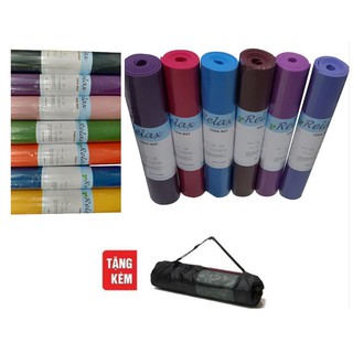 [MÃ XUANYOGA GIẢM 10K] THẢM TẬP YOGA, GYM "RELAX" CAO CẤP - LOẠI 6 MM TRƠN - KHÁCH ĐƯỢC CHỌN MÀU
