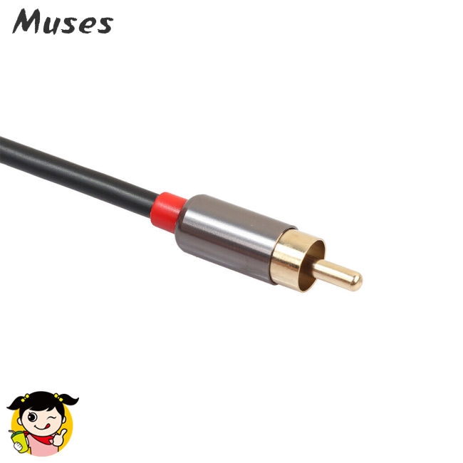 Muse07 Dây cáp chuyển đổi âm thanh 3.5mm nam sang 2 nam RCA chất lượng cao