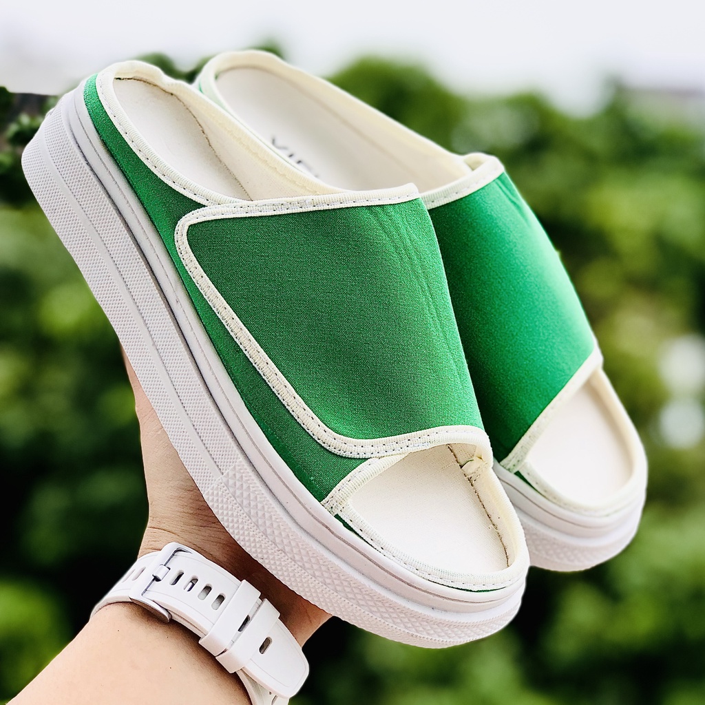 Giày vãi unisex đạp gót ❤️FREESHIP + Hộp❤️ dép quai ngang thể thao nam nữ, sục hở mũi đạp gót chất xịn, đế cao