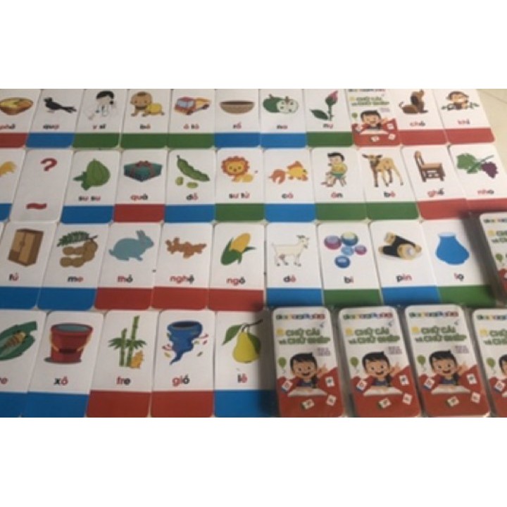 Bộ 42 thẻ - Thẻ bé học chữ cái và chữ ghép