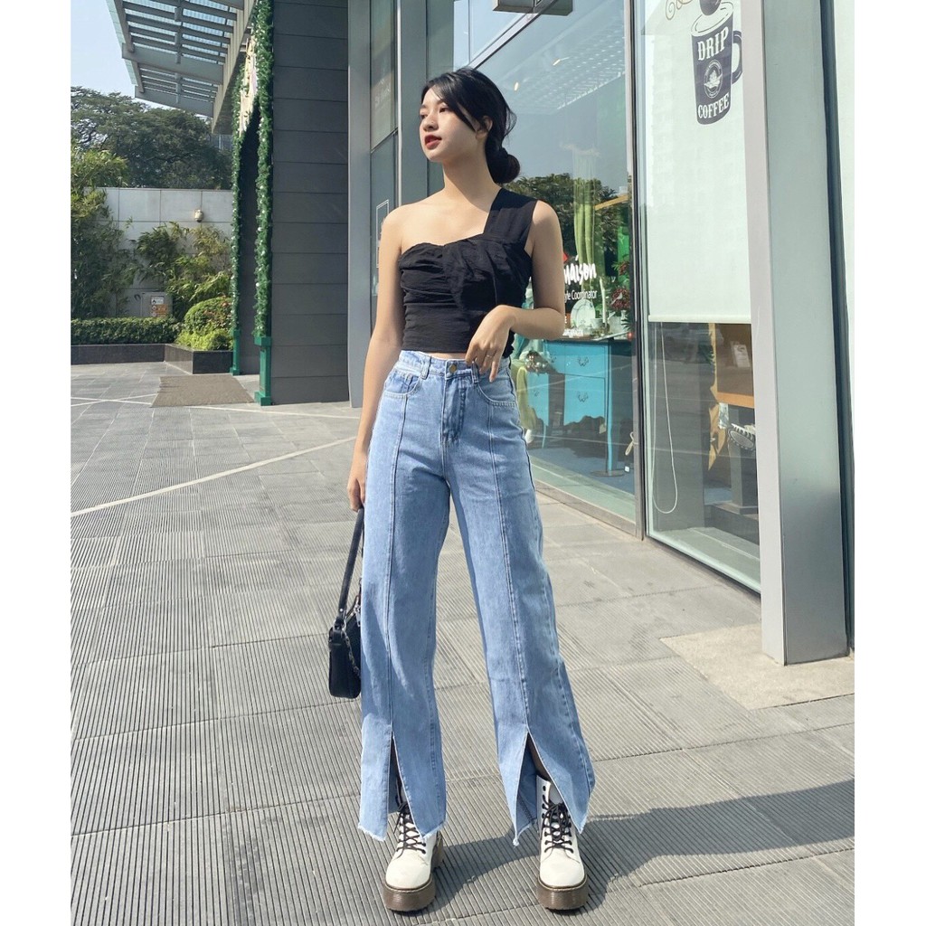 Áo Croptop Nữ Một Dây Vải Đũi Freesize - La Boutique