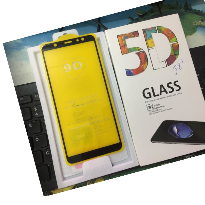 Dán kính cường lực full 5D tràn màn hình Galaxy J8 Plus