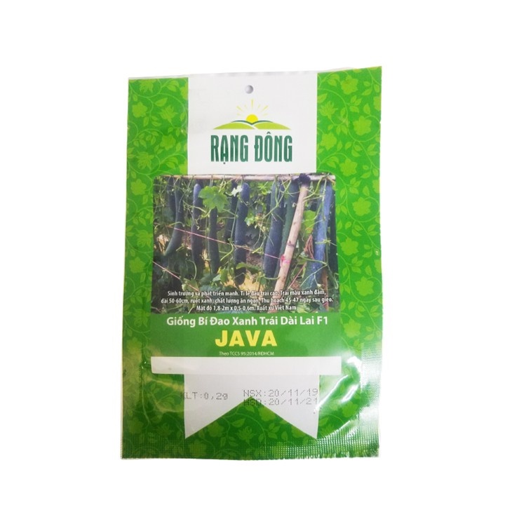 Hạt giống bí đao xanh trái dài lai F1 Java Rạng Đông gói 0,2gr tỷ lệ đậu trái cao