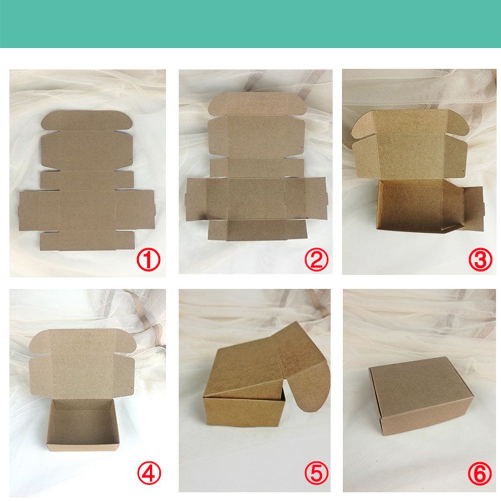 Set 10 cái hộp giấy kraft dùng để đựng trang sức/ bánh kẹo nhiều màu làm quà tặng