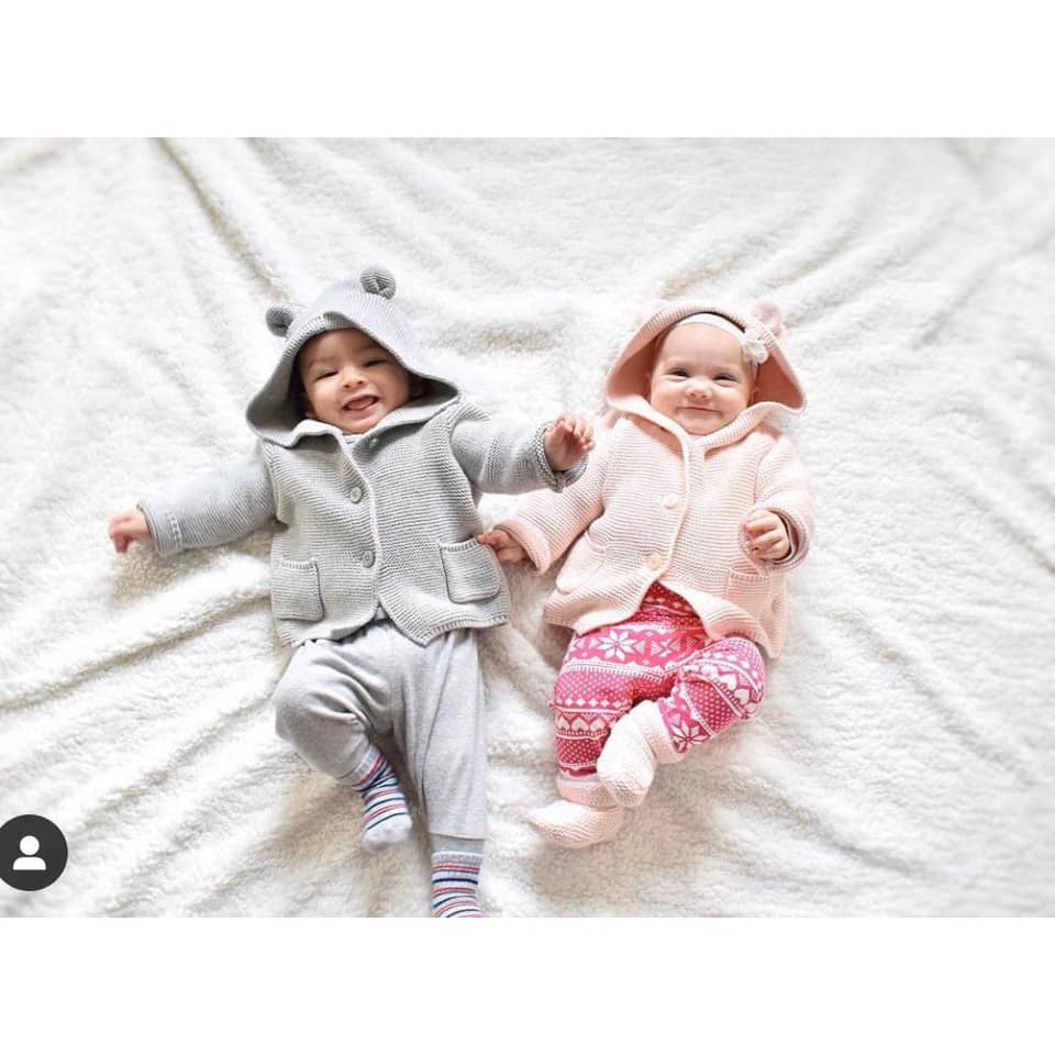 Áo len GAP tai gấu dư xịn đét có mũ cho bé