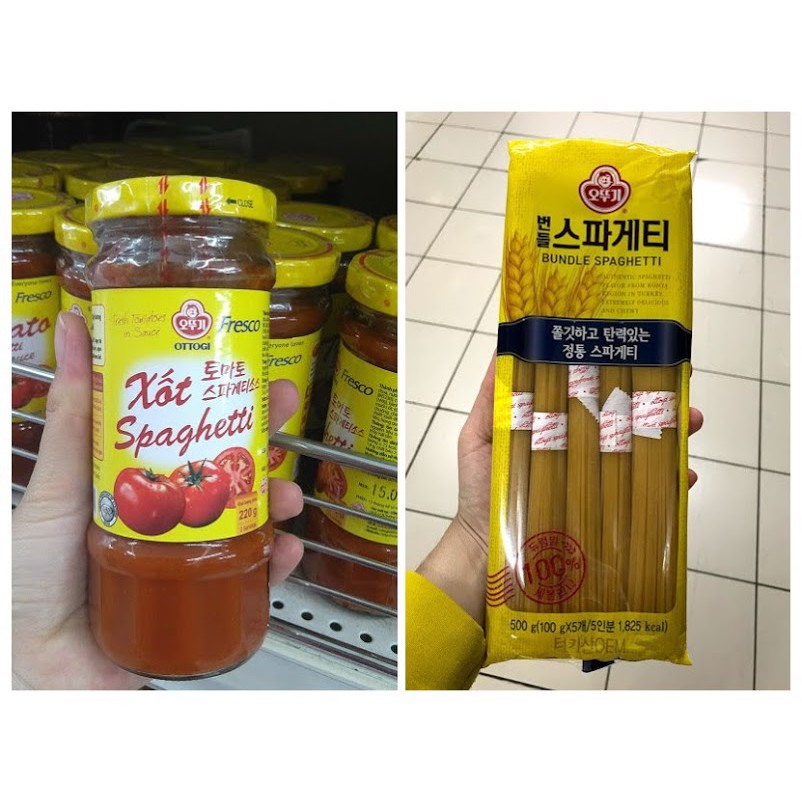 COMBO 500G MÌ SPAGHETTI + 1 HŨ TƯƠNG CÀ NẤU MÌ Ý SPAGHETTY 220G