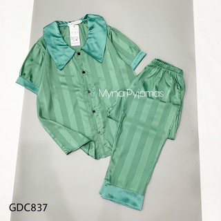 Bộ pijama lụa gấm tay coocjcao cấp, có size