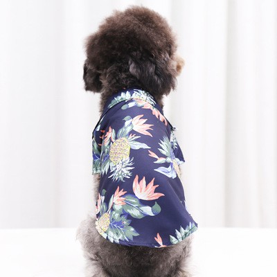 Áo sơ mi cho chó Quần áo đi biển mùa hè Quần áo Vest cho thú cưng Quần áo hoa T-shirt Hawaii cho chó mèo lớn nhỏ Chihuahua