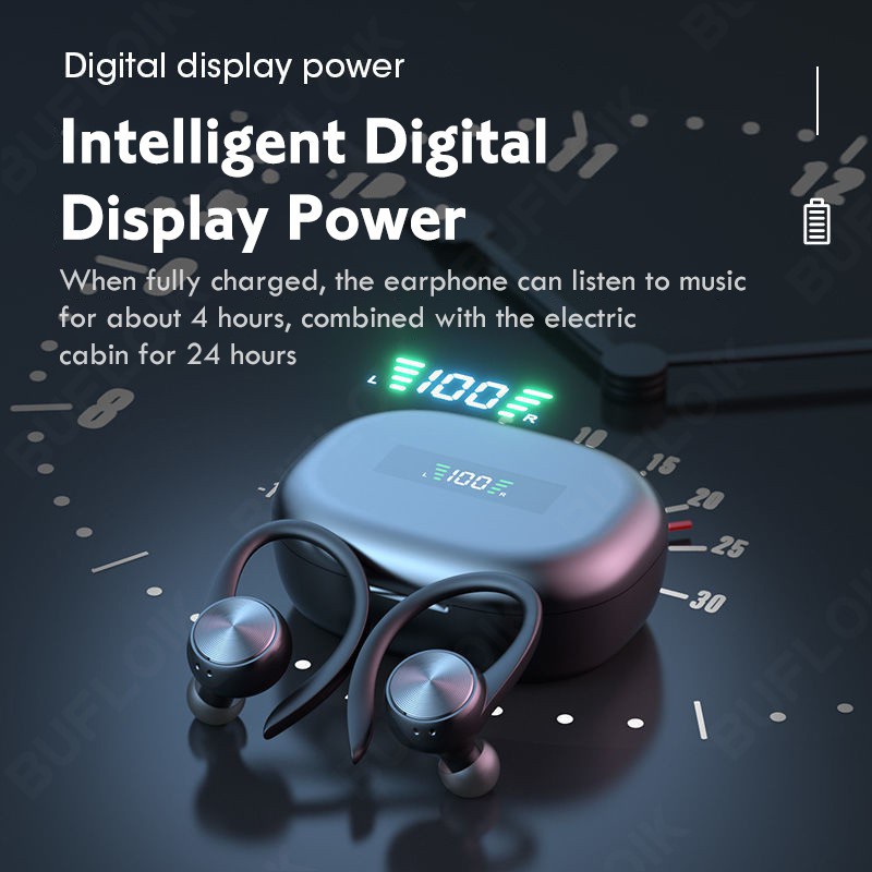 Tai nghe Bluetooth thể thao Tai nghe không dây có mic Tai nghe âm thanh nổi chống nước IPX5