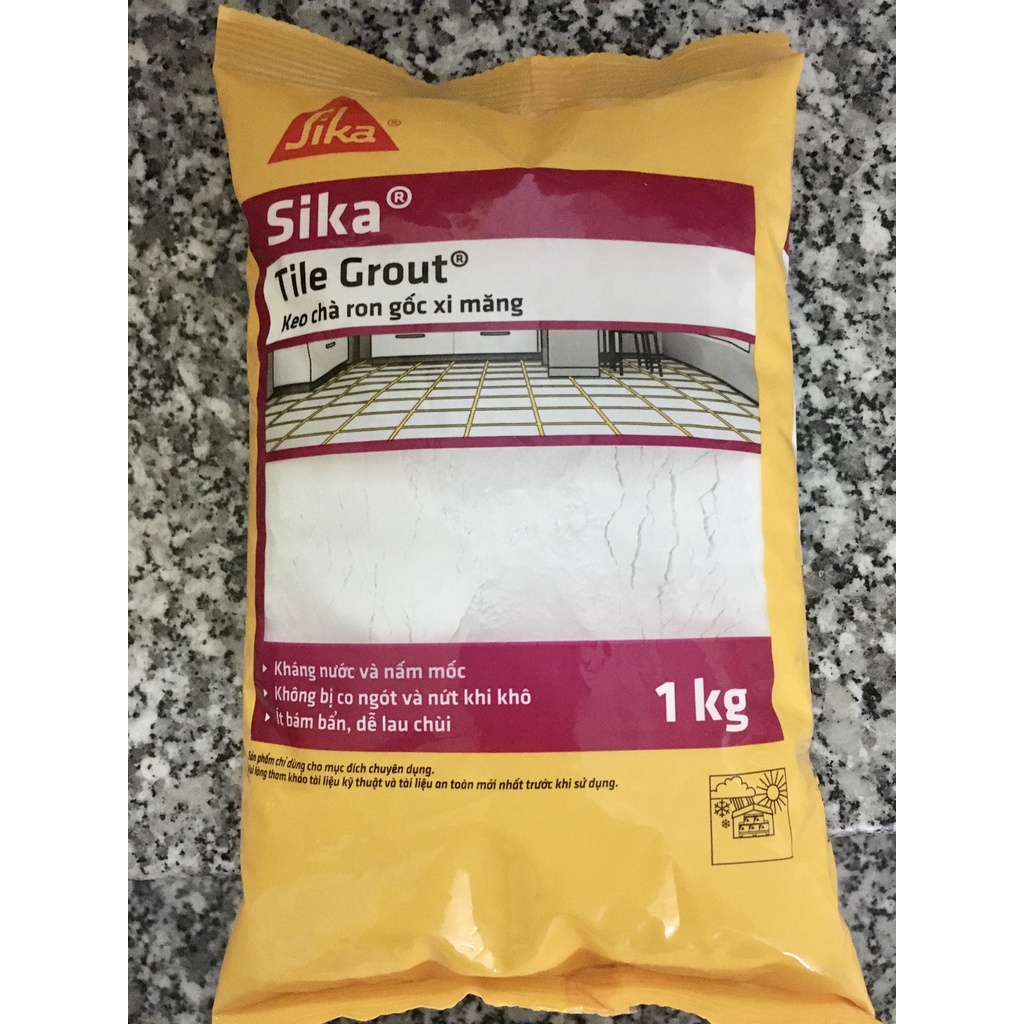 Sika TileGrout White (Bao 1kg) - Vữa xi măng trám khe gạch trong nhà và ngoài trời - SIKA THẾ VŨ