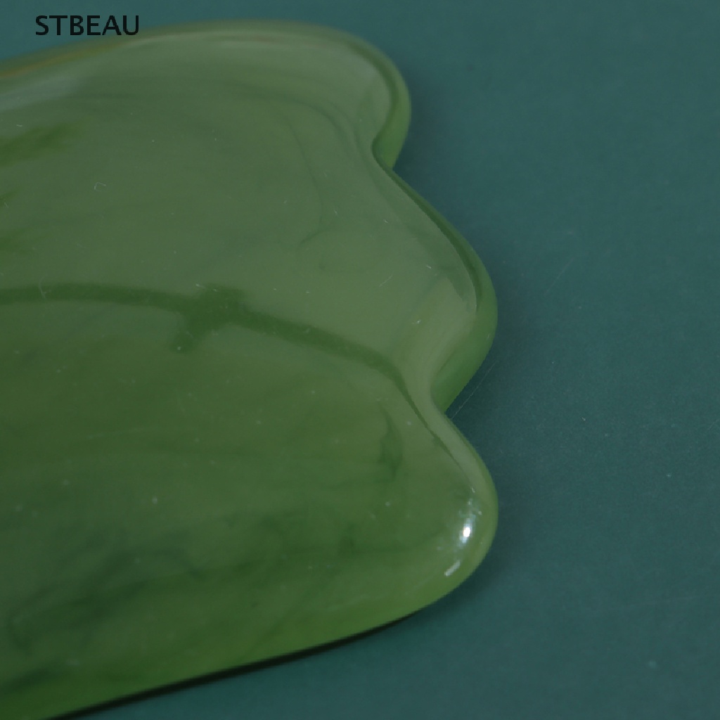 [Cxsteau] Tấm Nhựa Resin Màu Xanh Lá Cây Gua Sha Mát Xa Mặt Và Cơ Thể Chăm Sóc Sức Khỏe