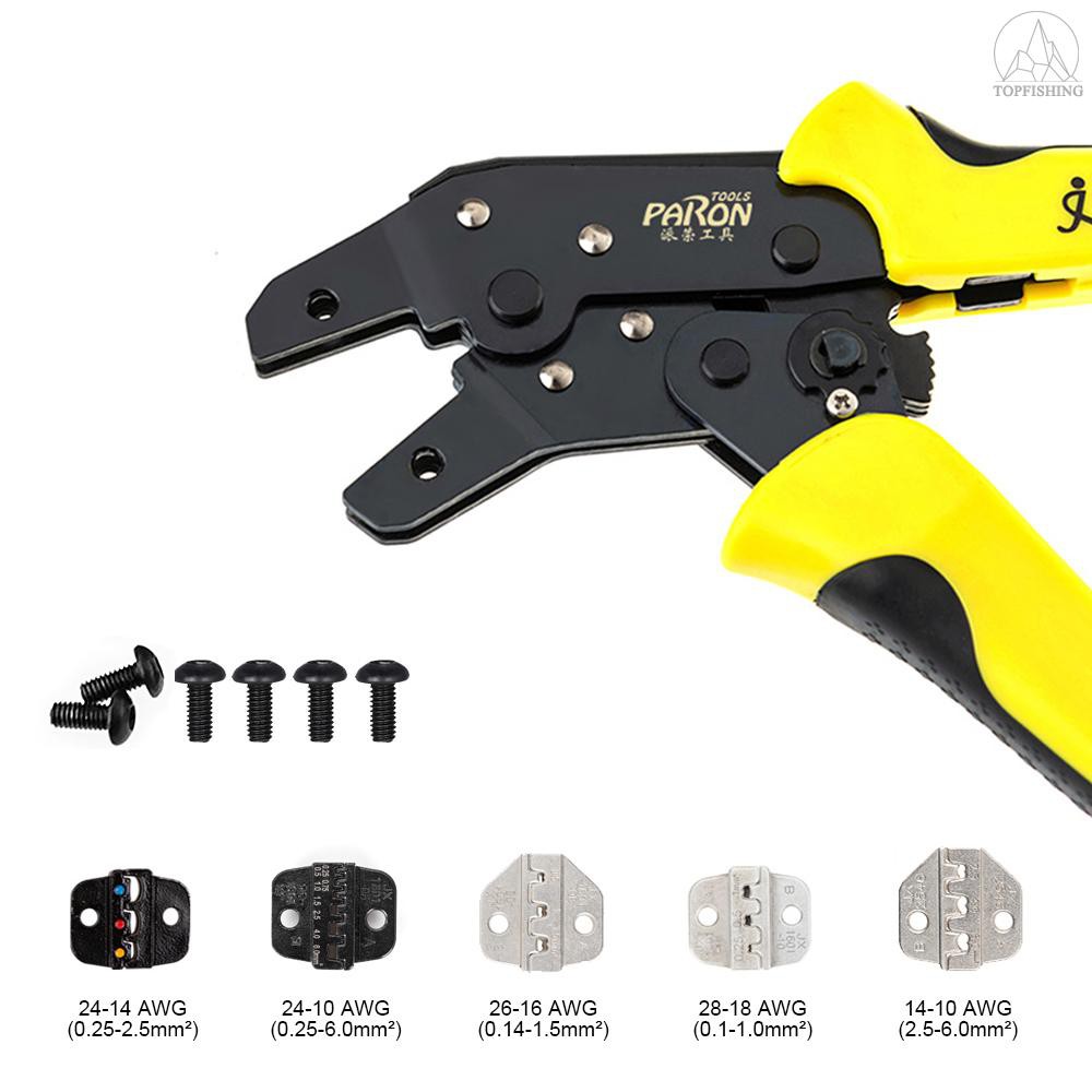 Tfh★PARON Professional Wire Crimpers Multifunctional Engineering Ratcheting Terminal Crimping Pliers Wire Strippers Boot