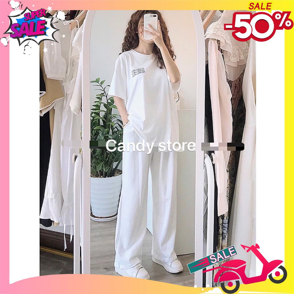 [Set] Đồ nữ 🦋 bộ thun màu trắng đang hot hit mặc đi tập đi chơi cực xinh form thụng trẻ trung năng động  BỘ ĐỒ 7 | BigBuy360 - bigbuy360.vn