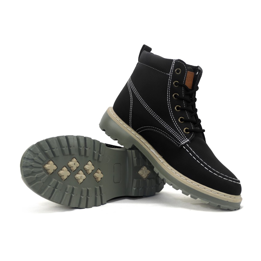 Giày Martin Nam Cổ Cao Siêu Chất Đen BCC008