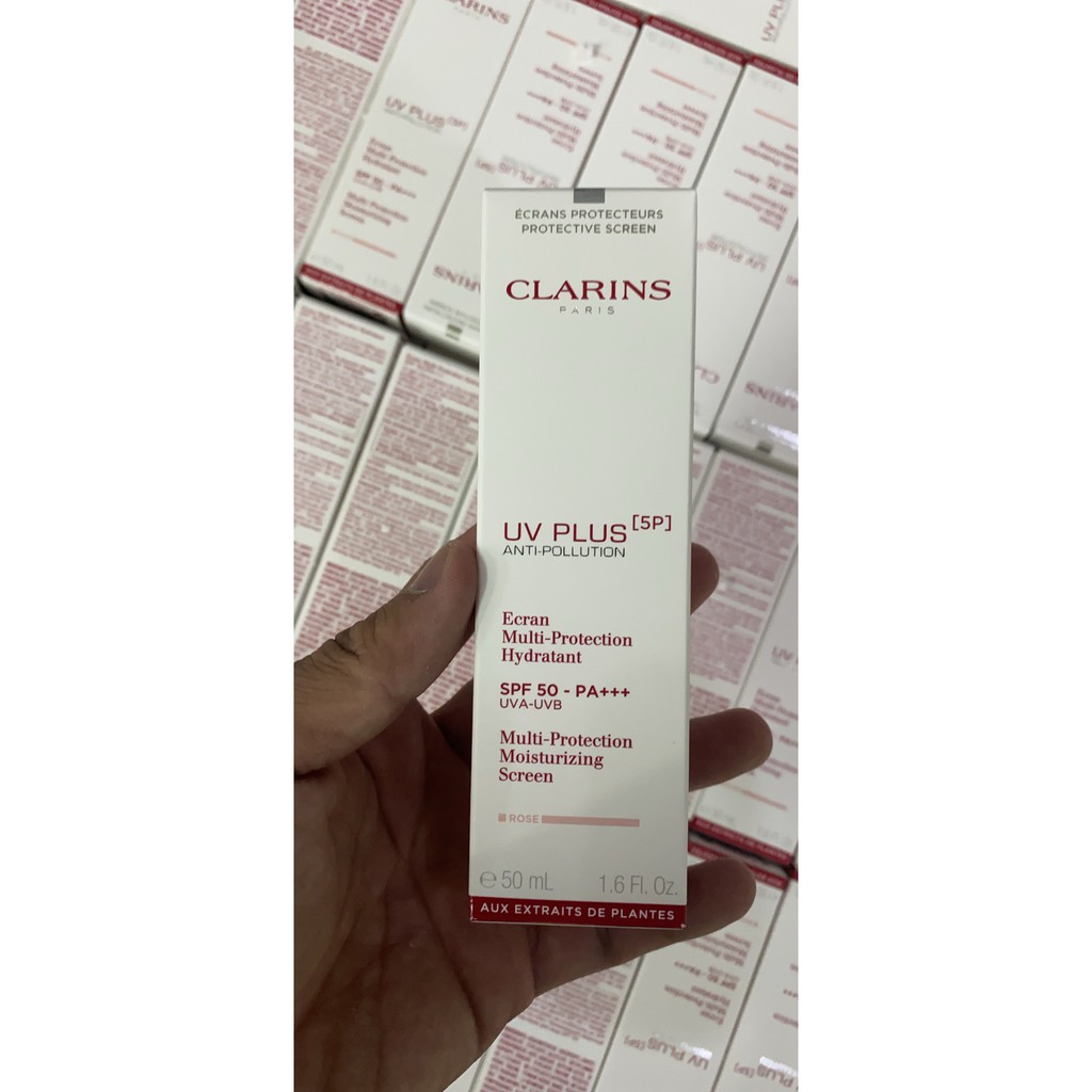 Kem chống nắng Clarins UV Plus SPF 50 PA++++ fullsize 50ml ROSE/LAVENDER