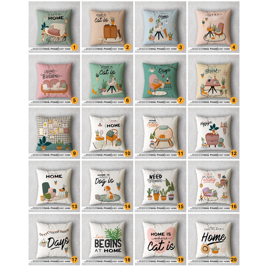GỐI TRANG TRÍ SOFA COZY HOME