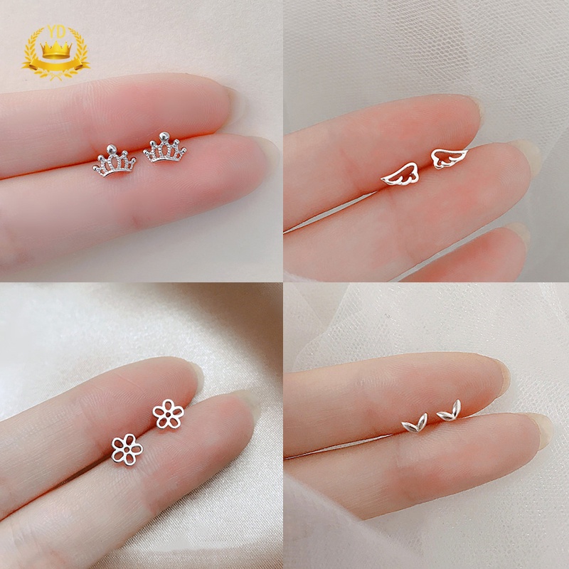 Bông tai bạc 925 thiết kế đơn giản dễ thương cho nữ