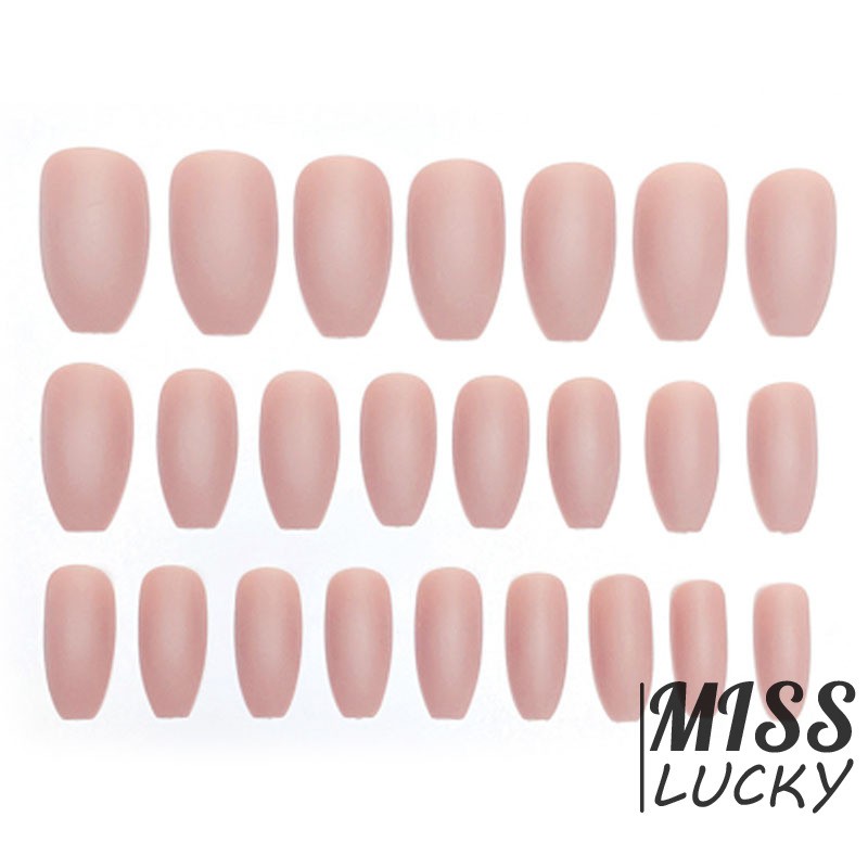 Móng tay giả dạng tròn màu nguyên chất xinh xắn