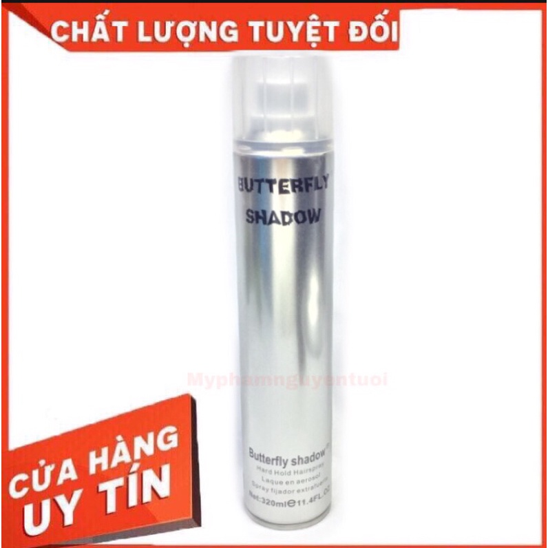 Gôm xịt tóc Butterfly Shadow 320ml giữ nếp,tạo kiểu tóc