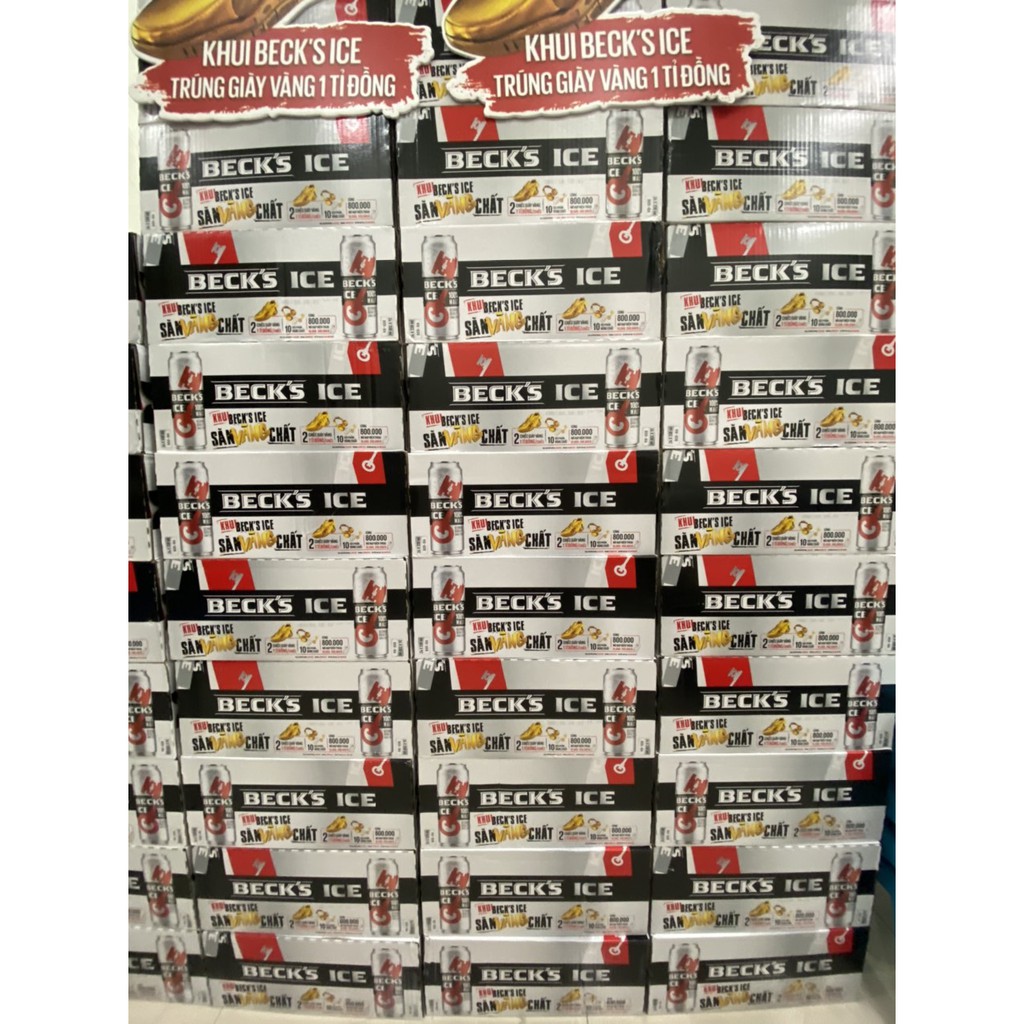 Bia BECK'S ICE - Bia chuẩn Đức bất ngờ sảng khoái, Thùng tiêu chuẩn 24 lon/can x 330ml