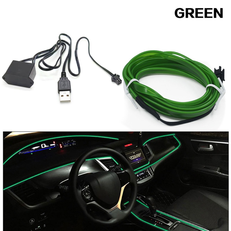 Dây Đèn Neon EL Linh Hoạt Chuyên Dụng Cho Trang Trí Xe Hơi