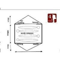 [Mã 2611THTRANG100K hoàn 10% xu đơn 99K] Lều cắm trại Tenda Compass 4 người