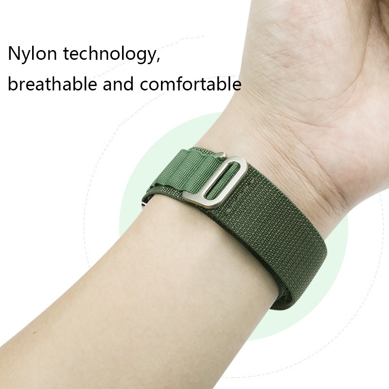 Dây Nylon Đeo Đồng Hồ Apple 49mm 44mm 40mm 45mm 41mm 42mm 38mm 7 6 5 3 SE 8