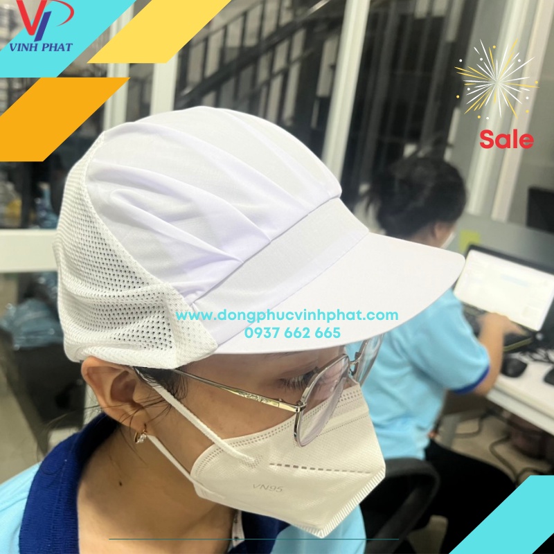 Mũ Đầu Bếp Phối Lưới Nhiều Màu Sắc Thoáng Khí Chống Bụi Chất Lượng Cao, Chuyên Dụng Cho Nhân Viên Phục Vụ Nhà Hàng