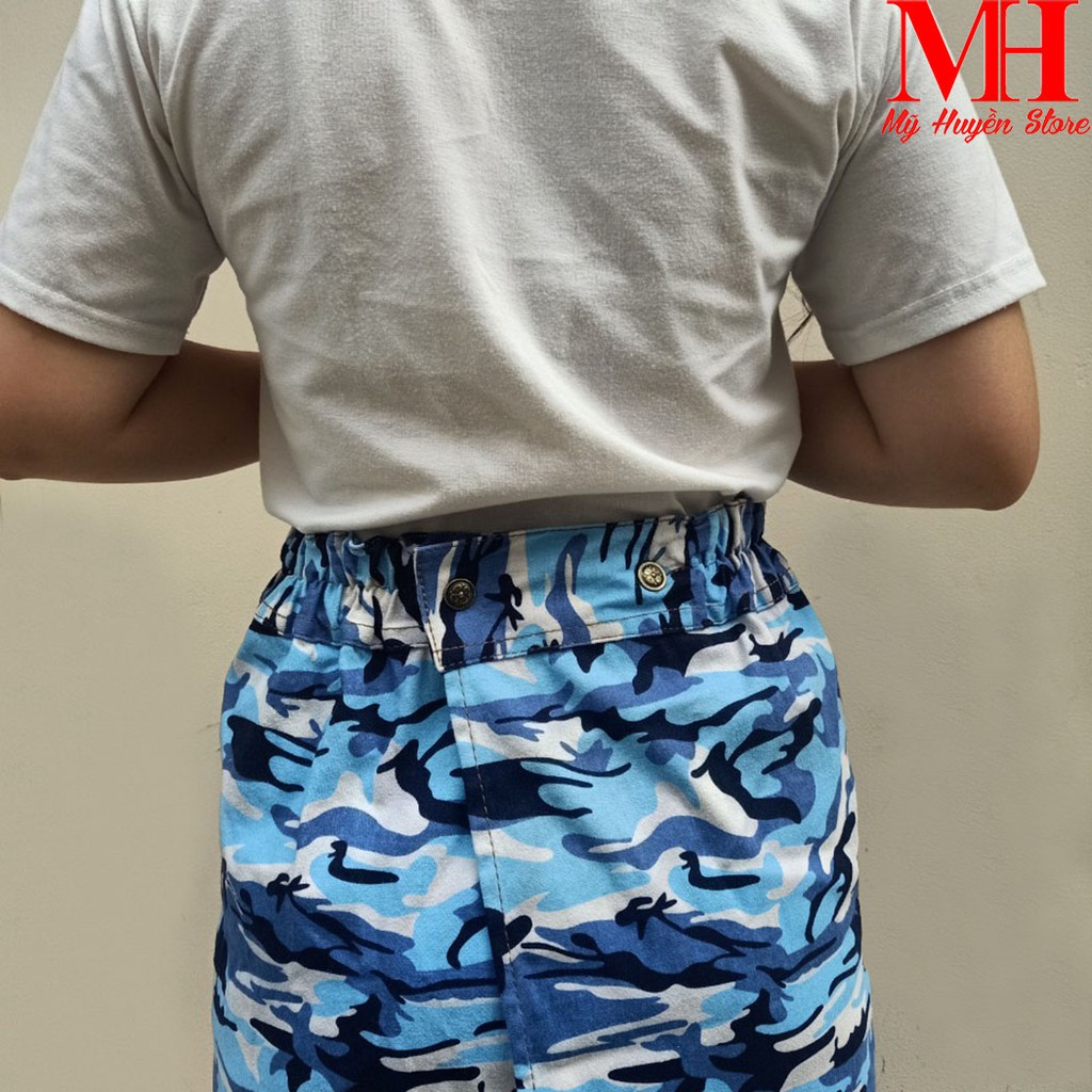 [ Ảnh Tự Chụp ] Chân Váy Chống Nắng Vải Kaki Cao Cấp Mặc Rất Mát Chống Nắng Rất Tốt Họa Tiết Xanh Rằn Ri Lạ Mắt