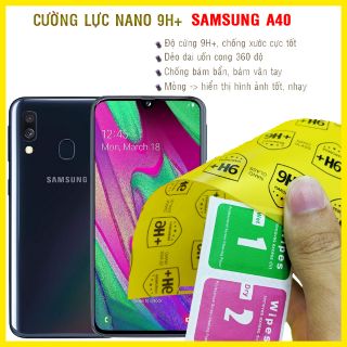 Dán cường lực dẻo nano 9H+ Samsung Galaxy A40