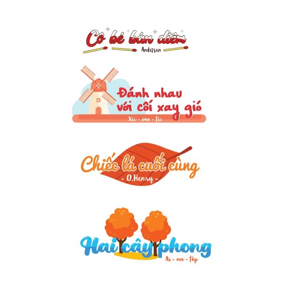 STICKER TỰA BÀI VĂN 8