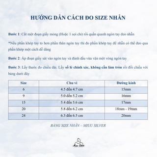 [DEAL SỐC] Nhẫn bạc nữ Miuu Silver đính đá Galix Ring