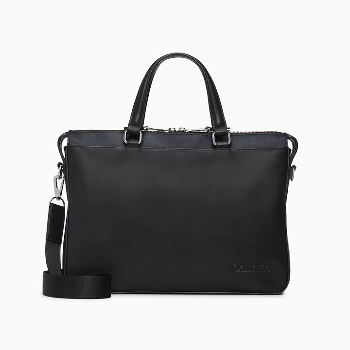 Túi xách Calvin Klein Refined Leather Slim Briefcase, nhiều màu