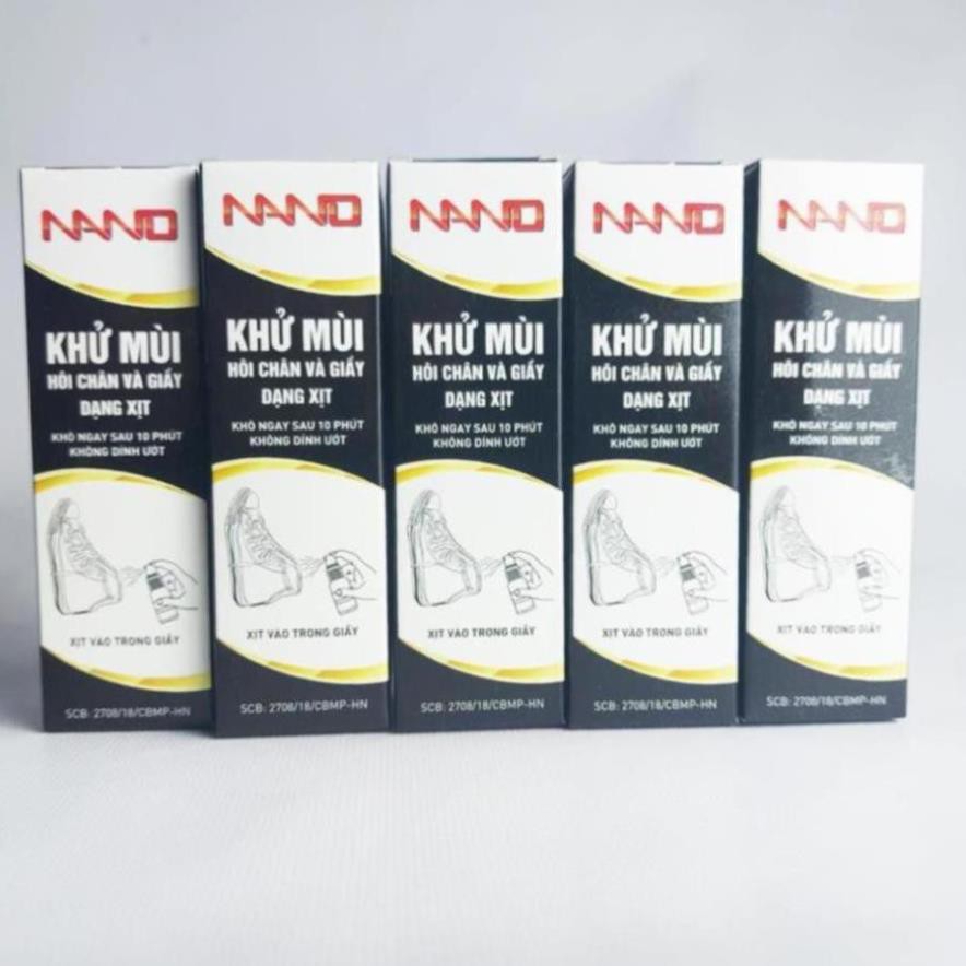 Xịt Khử Mùi Hôi Chân, Giày,  Mũ Bảo Hiểm Nano Hương Quế