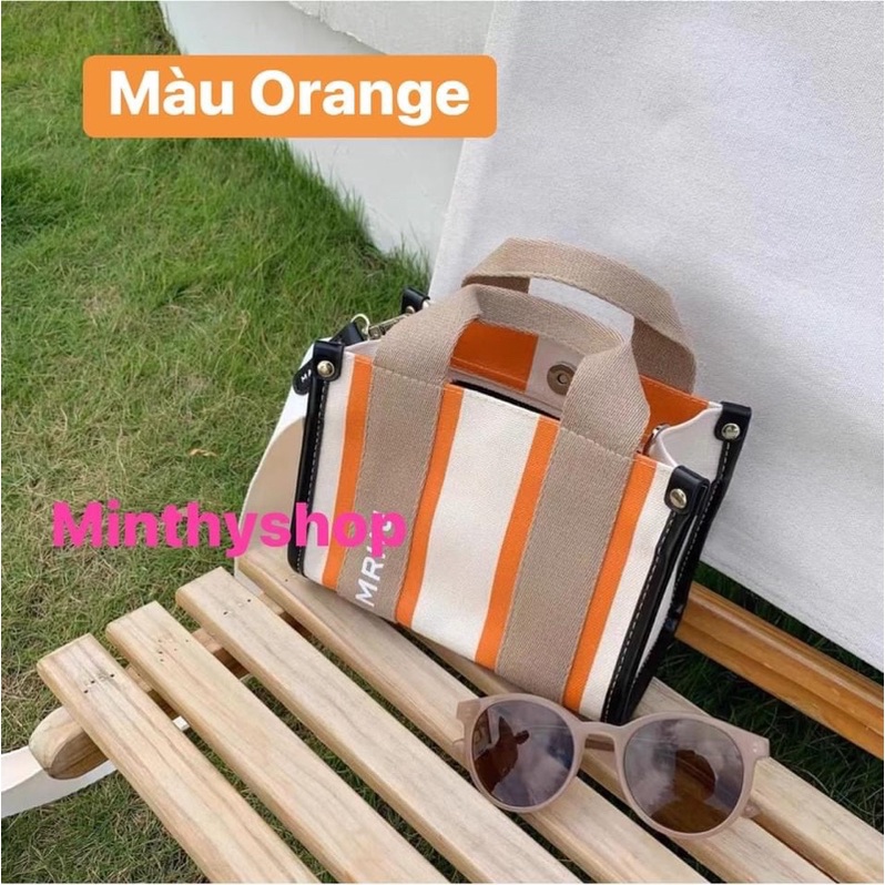 Marhen túi vải canvas Rico hàng nhập khẩu phong cách Hàn Quốc, túi xách tote cho nữ đi chơi dự tiệc (Mã Marhen)