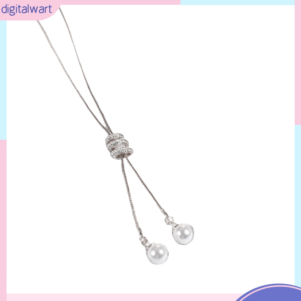 Dây Chuyền Dài Đính Ngọc Trai Nhân Tạo Thời Trang Cho Nữ