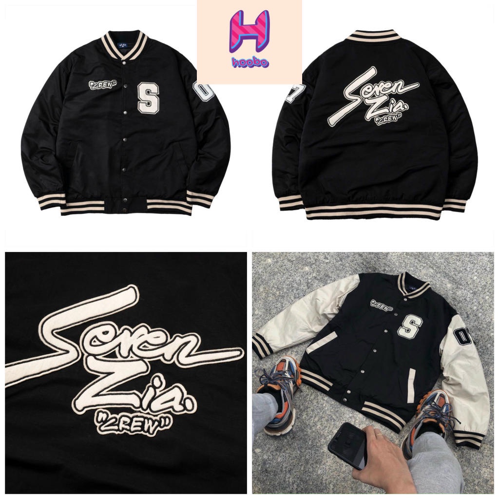Áo khoác Bomber Nam Nữ Bóng Chày Form Rộng Hoobo unisex oversize - Áo khoác dù chống nắng