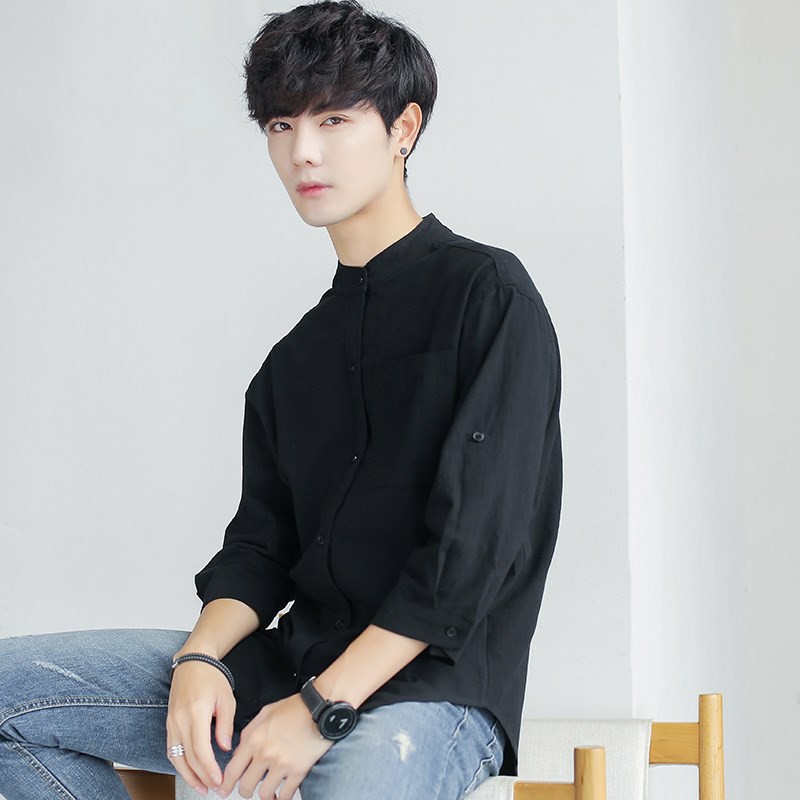 ÁO SƠ MI ĐŨI NAM TAY LỠ PHONG CÁCH HÀN QUỐC