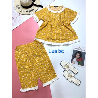 Bộ lửng lụa cổ tròn mặc nhà