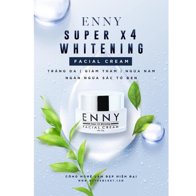 Kem face x4 Enny trắng da ngừa mụn thâm nám tặng sữa rửa mặt test Enny