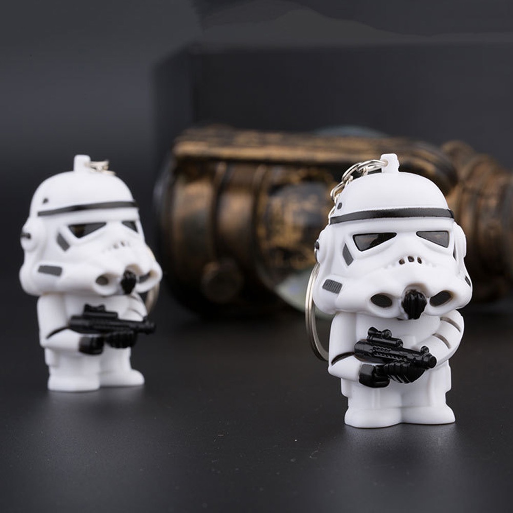 YGT Móc khóa hình Star War 3D The Force Awakens Darth Vader và Storm Trooper