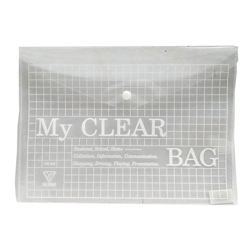 Sỉ - Bìa đựng tài liệu văn phòng phẩm A4 My Clear bag trong suốt / Túi My Clear loại dày - Túi đựng tài liệu giấy A4